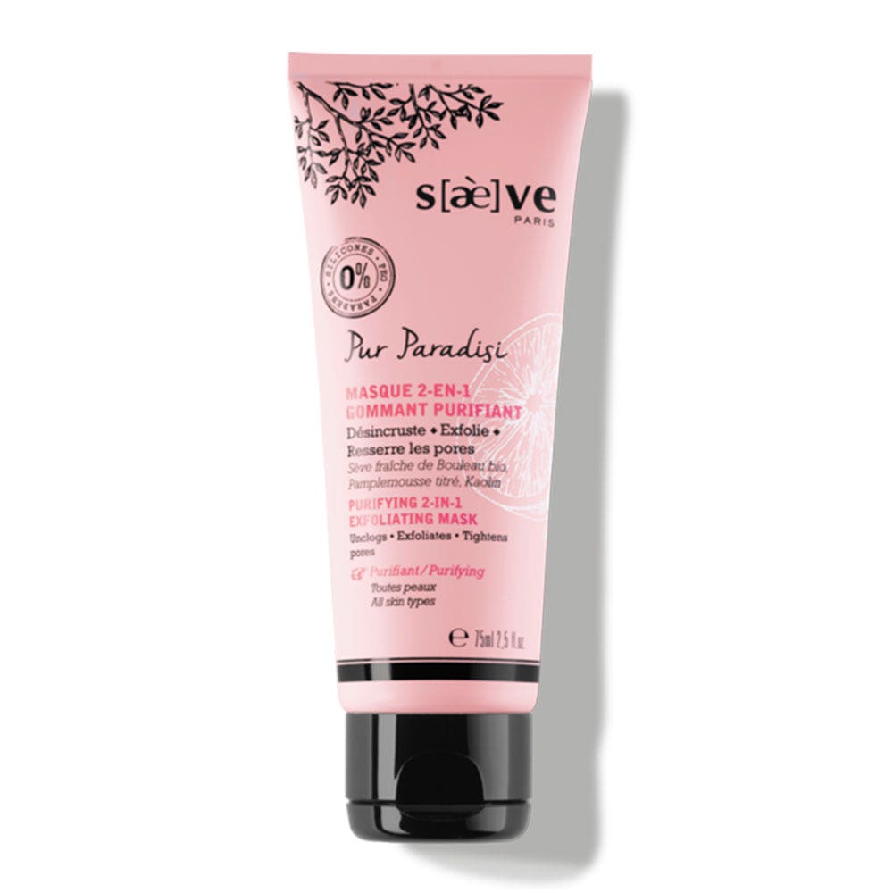 Saeve [Pur Paradisi] Masque 2 En 1 Gommant Purifiant Tous Types De Peaux 75ml