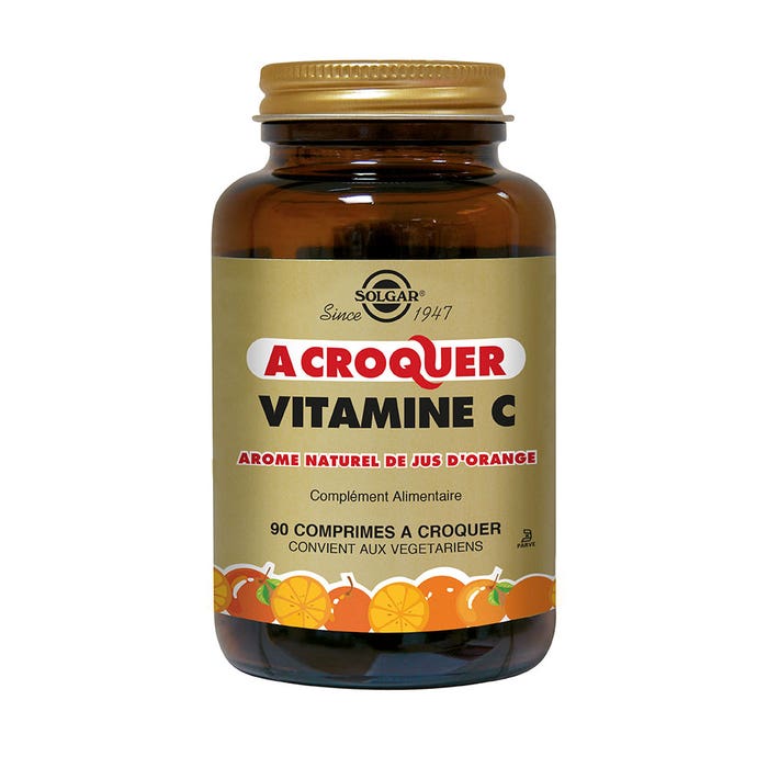 Solgar Vitamine C 90 Comprimes A Croquer Arome Orange 500mg