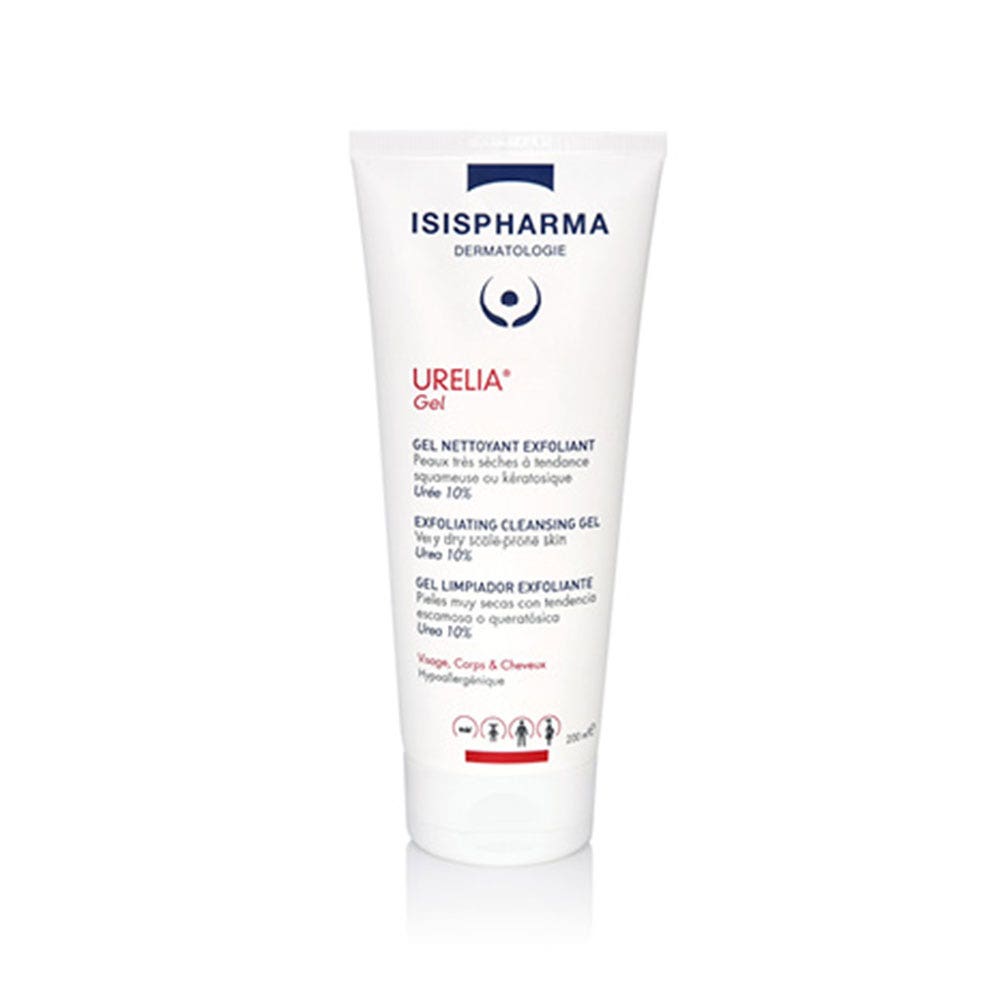 Isispharma Urelia Gel Nettoyant Exfoliant Gel Peaux Tres Seches A Tendance Atopique 200ml
