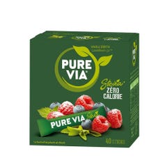 Pure Via Sticks Stevia Zero Calories X40