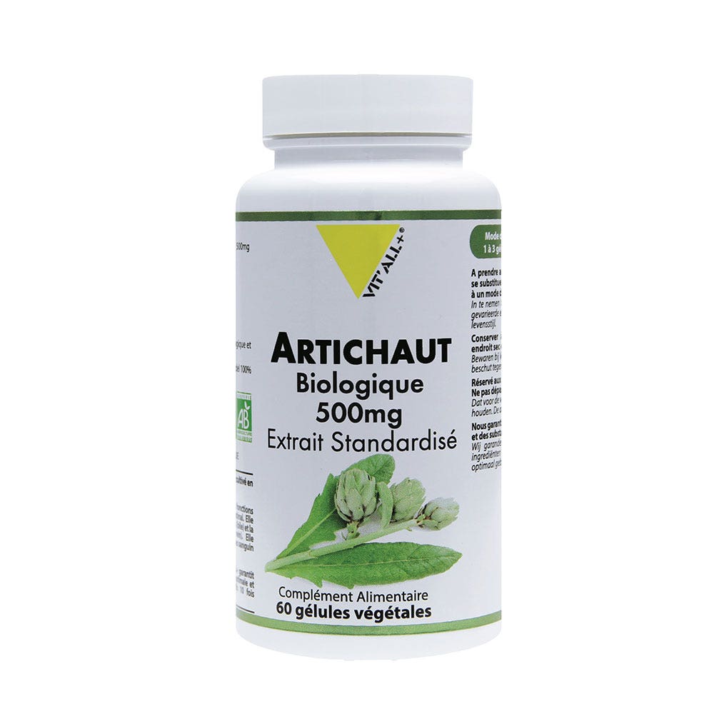 Artichaut Bio 500mg 60 Gélules Vit'All+
