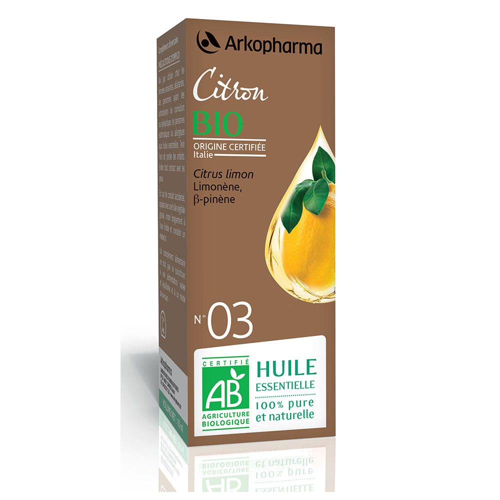 Arkopharma Arkoessentiel Huile Essentielle N°3 Citron Bio (citrus Limon) 10ml