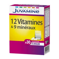 Juvamine 12 Vitamines Et 9 30 Comprimes A Avaler Mineraux