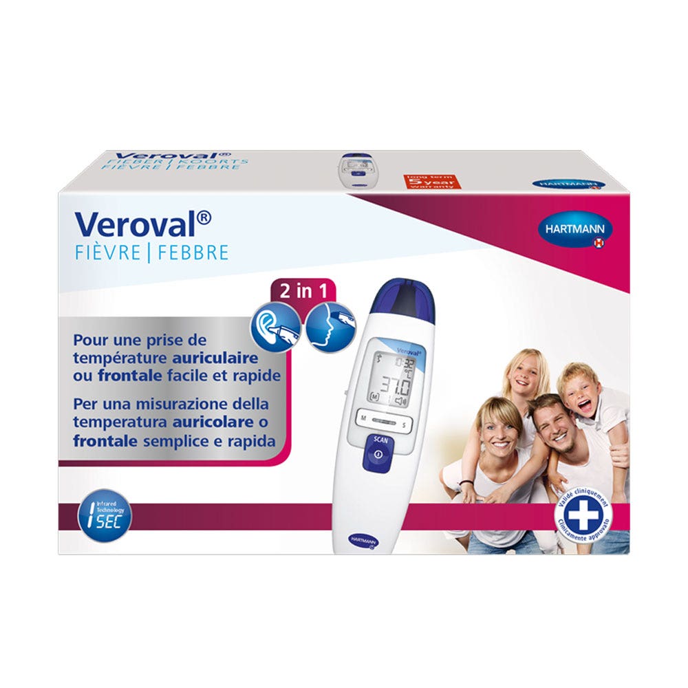 Hartmann Veroval Thermometre Infrarouge 2en1 Veroval