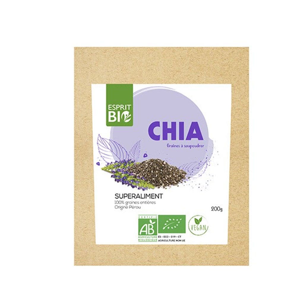 Esprit Bio Graines De Chia Bio A Saupoudrer Juvasante 200g