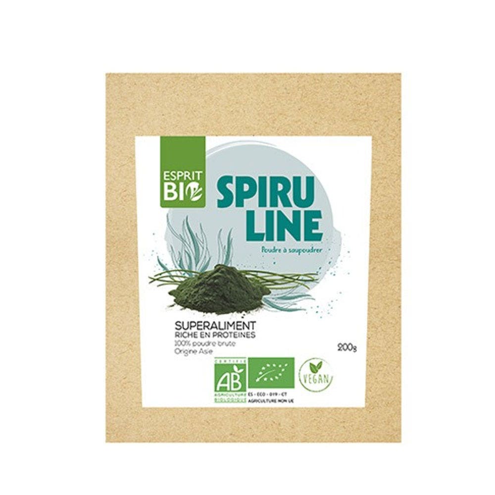 Esprit Bio Spiruline En Poudre Bio À Saupoudrer 200g