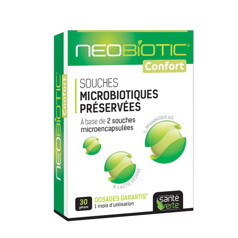 Sante Verte Souches Microbiotiques Preservees 30 Gelules Confort Neobiotic
