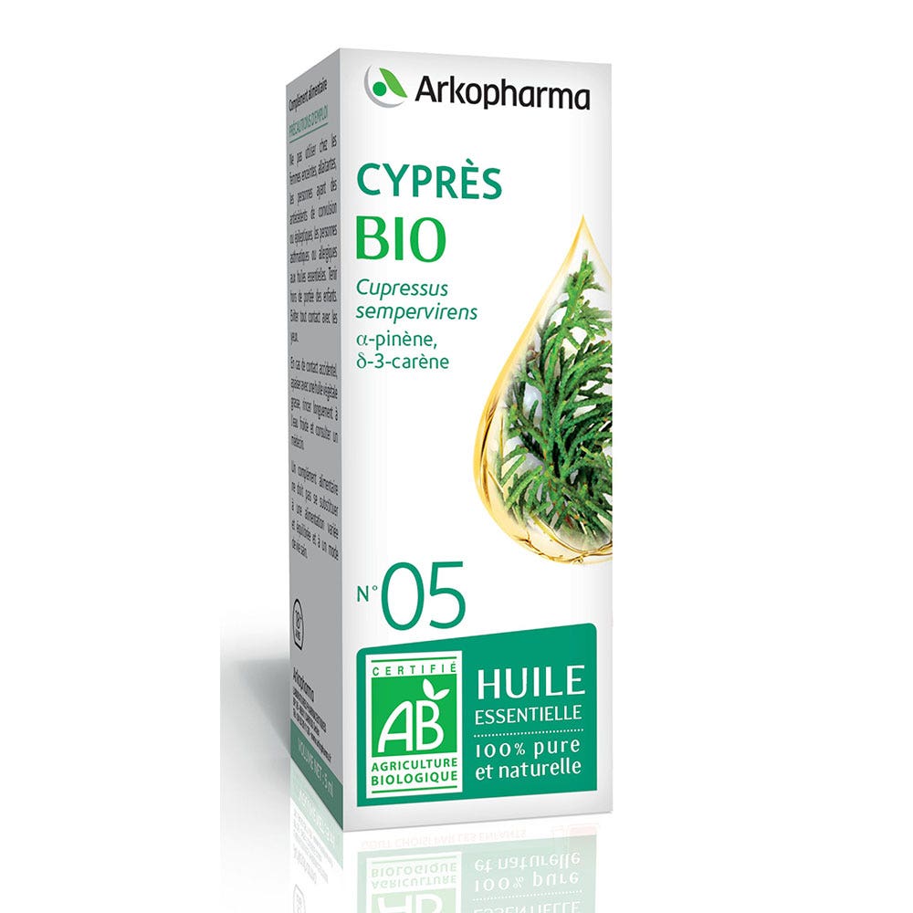 Arkopharma Arkoessentiel Huile Essentielle N°5 Cypres Bio 10ml
