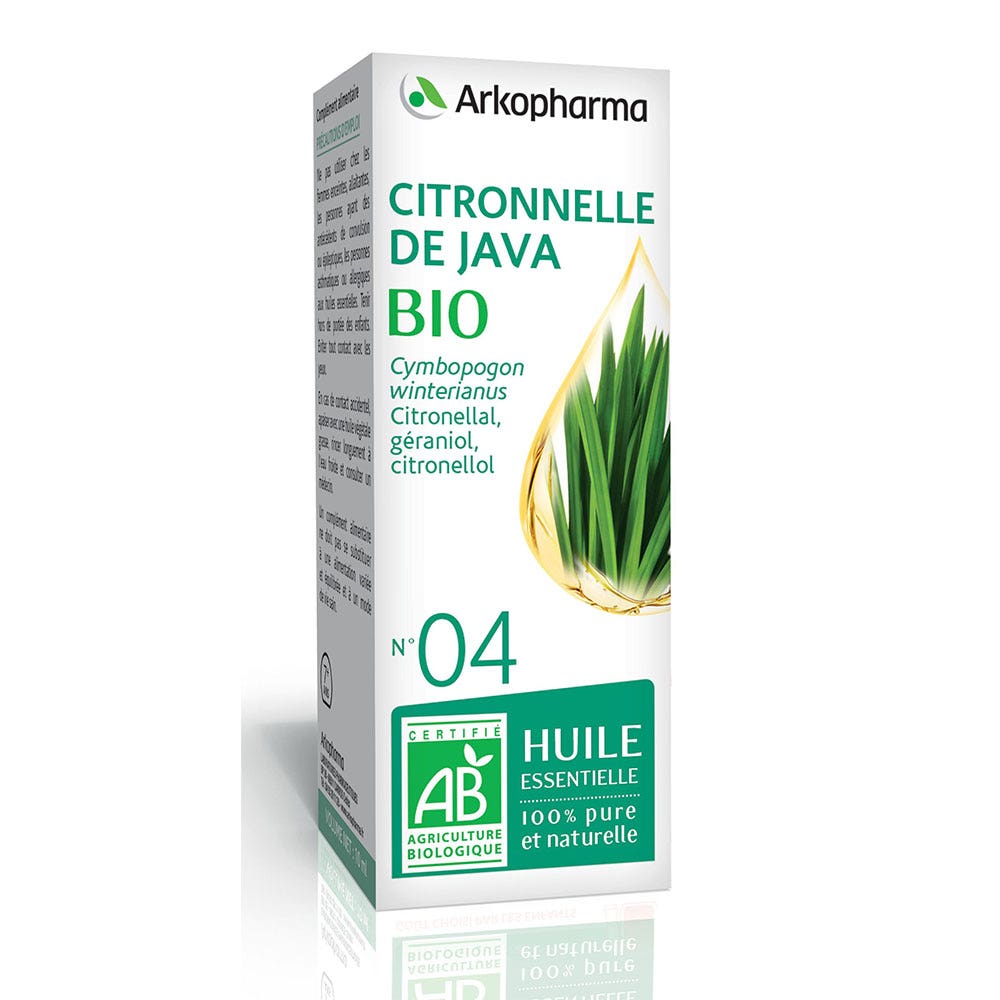Arkopharma Huile Essentielle N°4 Citronnelle De Java Bio 10ml
