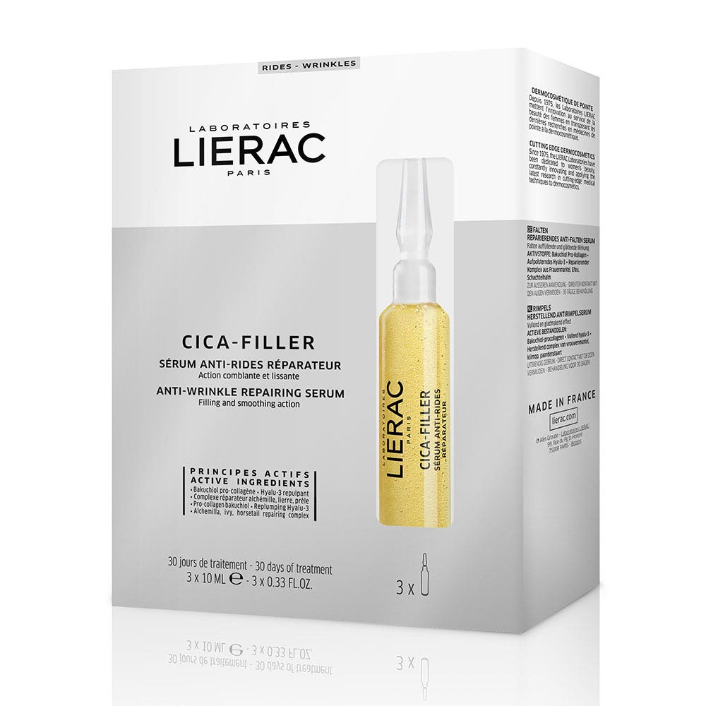 Lierac Cica-filler Serum Anti-rides Reparateur 3 Ampoules de 10ml