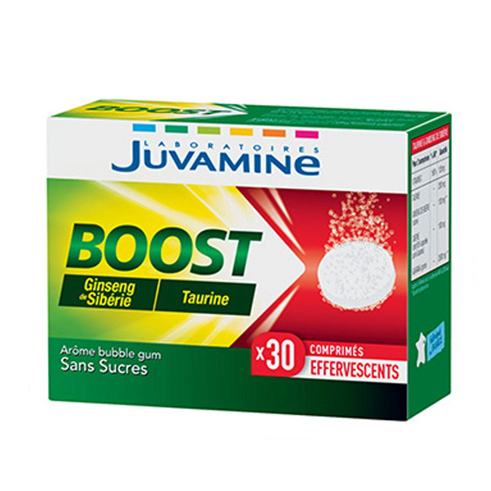 Juvamine Boost Ginseng Taurine 30 Comprimes Effervescents - Easypara