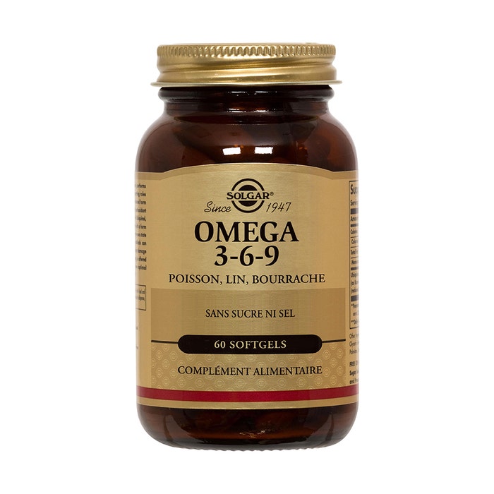 Solgar Omega 3-6-9 6 9 Cardiovasculaire 60 capsules