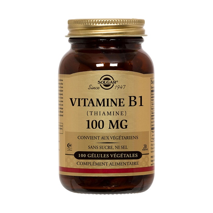 Solgar Vitamine B1 Défenses immunitaires Vitalité 100 gélules végétales