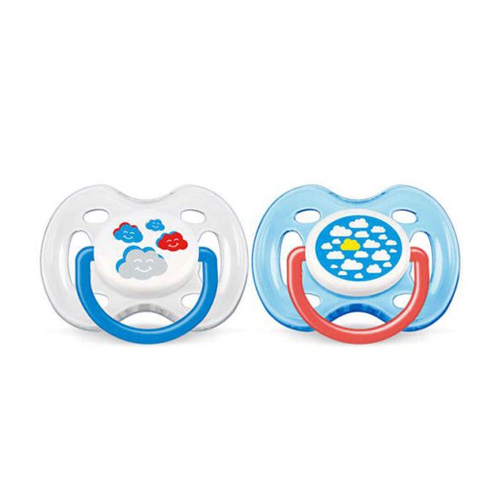 Sucettes Silicone Orthodontiques Decorees 0-6 Mois X2 Avent