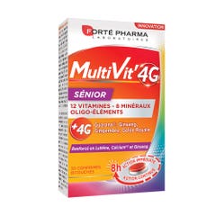 Forté Pharma MultiVit'4G Multivitamines Sénior enrichi en Calcium 30 comprimés