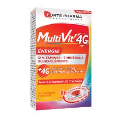 Forté Pharma MultiVit'4G Multivitamines Minéraux et Oligo-éléments 30 comprimés