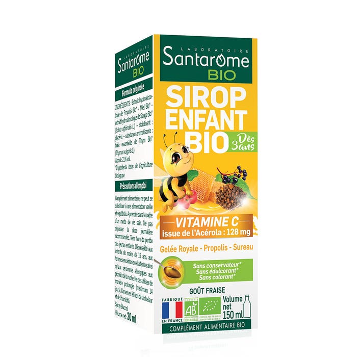 Santarome Sirop Vitamine C Enfants Bio Acerola 150ml