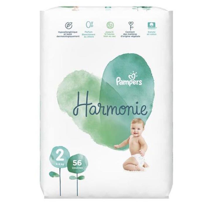 Pampers Harmonie Couches Taille 2 4 à 8kg x56