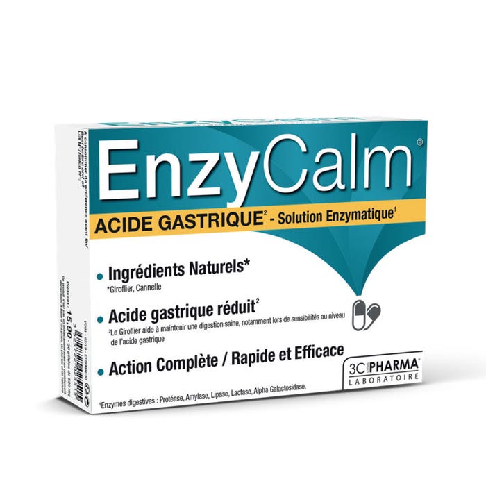 3C Pharma Enzycalm 30 Gelules Acide Gastrique