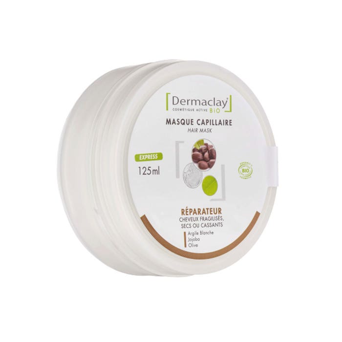 Dermaclay Masque Capillaire R parateur Bio Cheveux Secs Ou Abim s 250ml dermaclay-masque-capillaire-r-parateur-bio-cheveux-secs-ou-abim-s-250ml