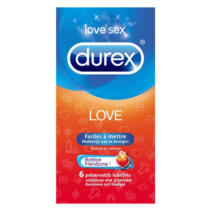 Préservatifs Lubrifies X6 Love Durex