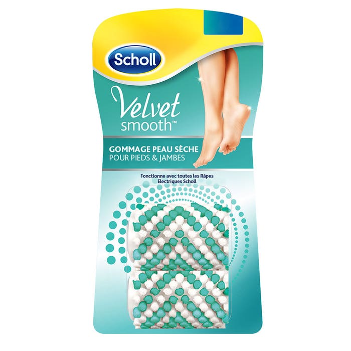 GOMMAGE PIEDS ET JAMBES X2 VELVET SMOOTH PEAUX SECHES SCHOLL