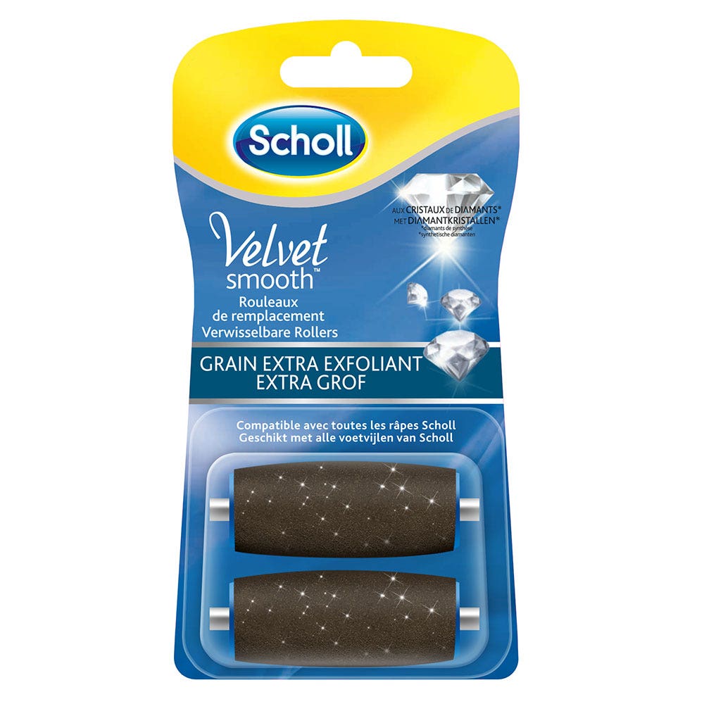 Scholl Velvet Smooth Rouleaux De Remplacement Grain Extra Exfoliant x2