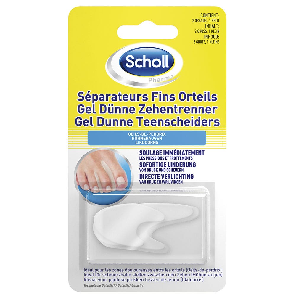 Scholl Séparateurs Fins Orteils Œils-de-Perdrix x3