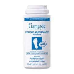 Gamarde Poudre Absorbante Fraicheur Bio Pieds A Transpiration Excessive 35 g