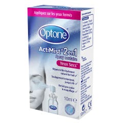Optone Spray Oculaire Actimist 2en1 Yeux Secs 10ml