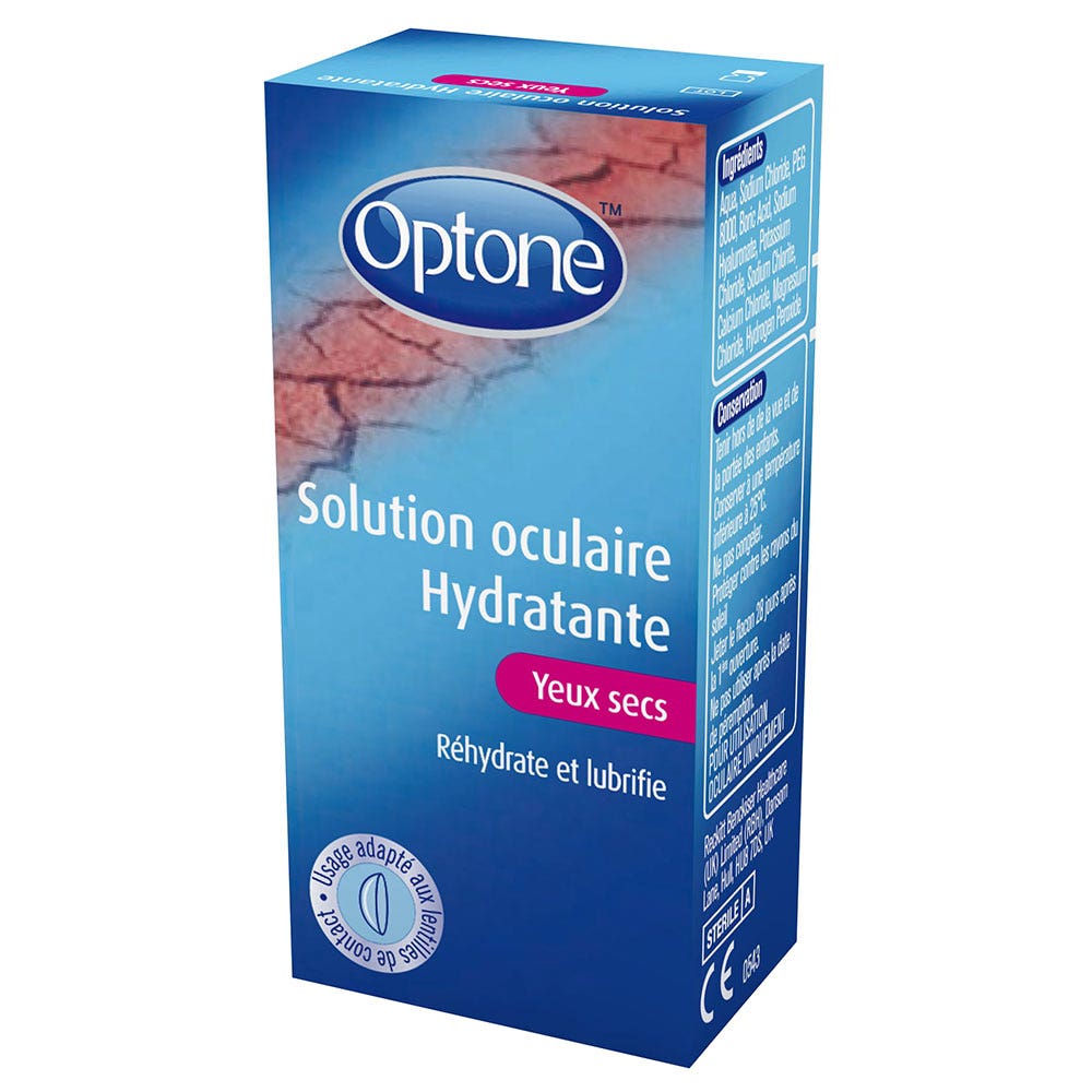Optone Solution Oculaire Hydratante Yeux Secs Flacon 10ml