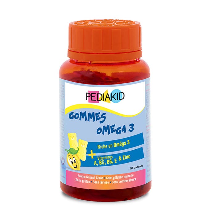 Pediakid Gommes Omega3 Gout Citron 60 Oursons