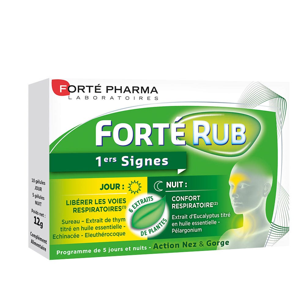 Forté Pharma Forterub Jour&nuit 15 Gelules 1er Signes