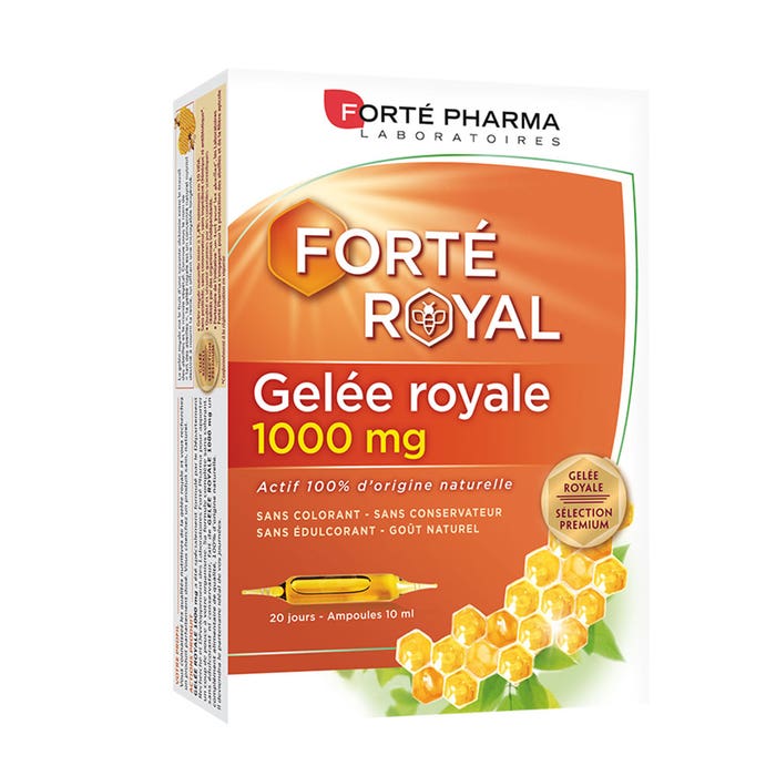 Gelée Royale Bio 1000 mg 20 ampoules Forté Royal Forté Pharma