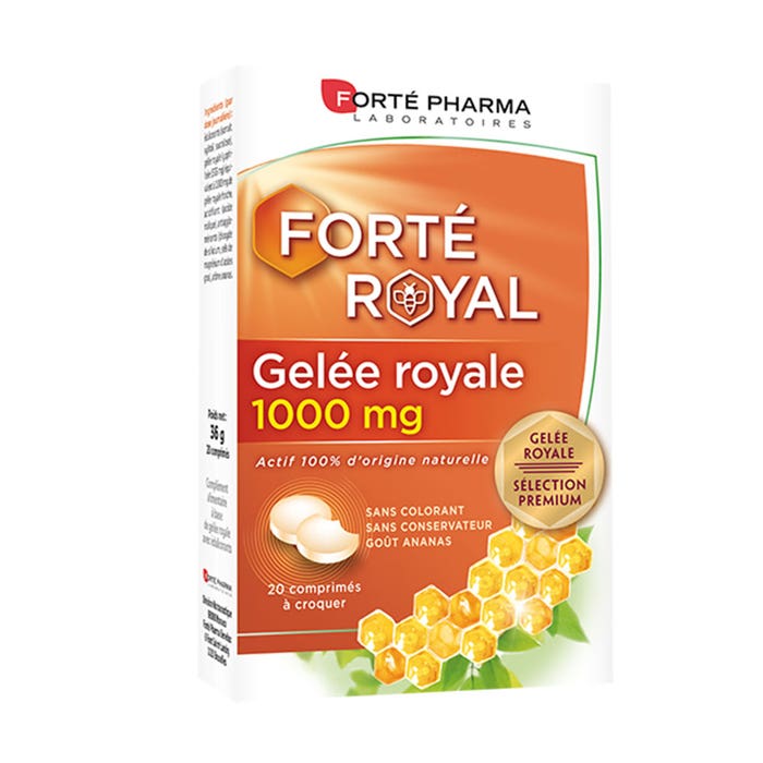 Gelée Royale 1000 mg 20 comprimés à croquer Forté Royal Forté Pharma