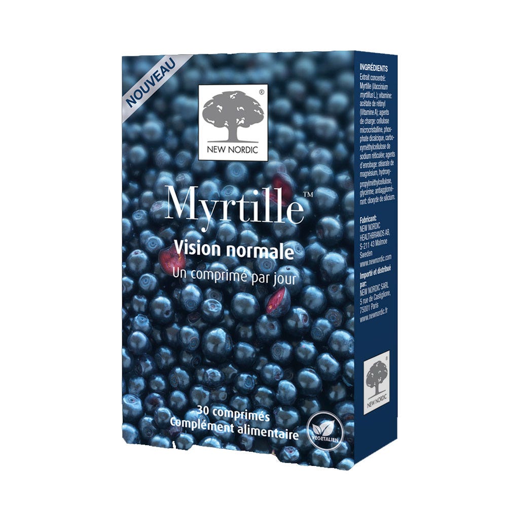 New Nordic Myrtille 30 Comprimes Vision Normale