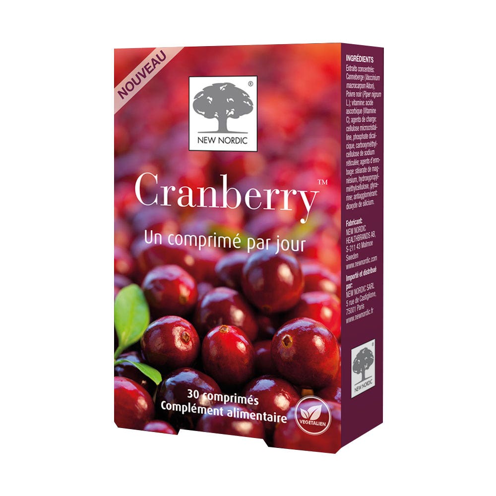 New Nordic Cranberry 30 Comprimés