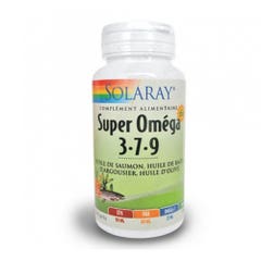 Solaray Super Omega 3,7,9 Avec Vitamine D 60 Capsules
