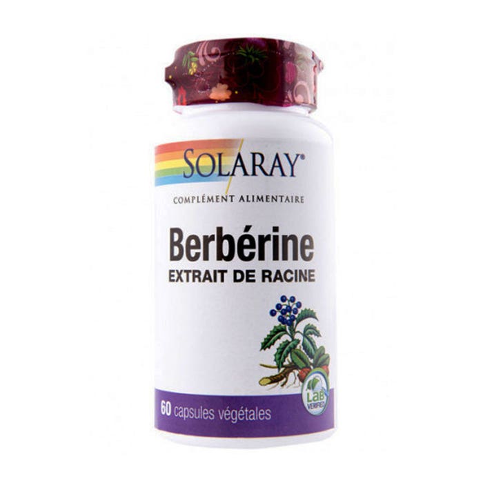 Berberine 60 Capsules Extrait De Racine Solaray