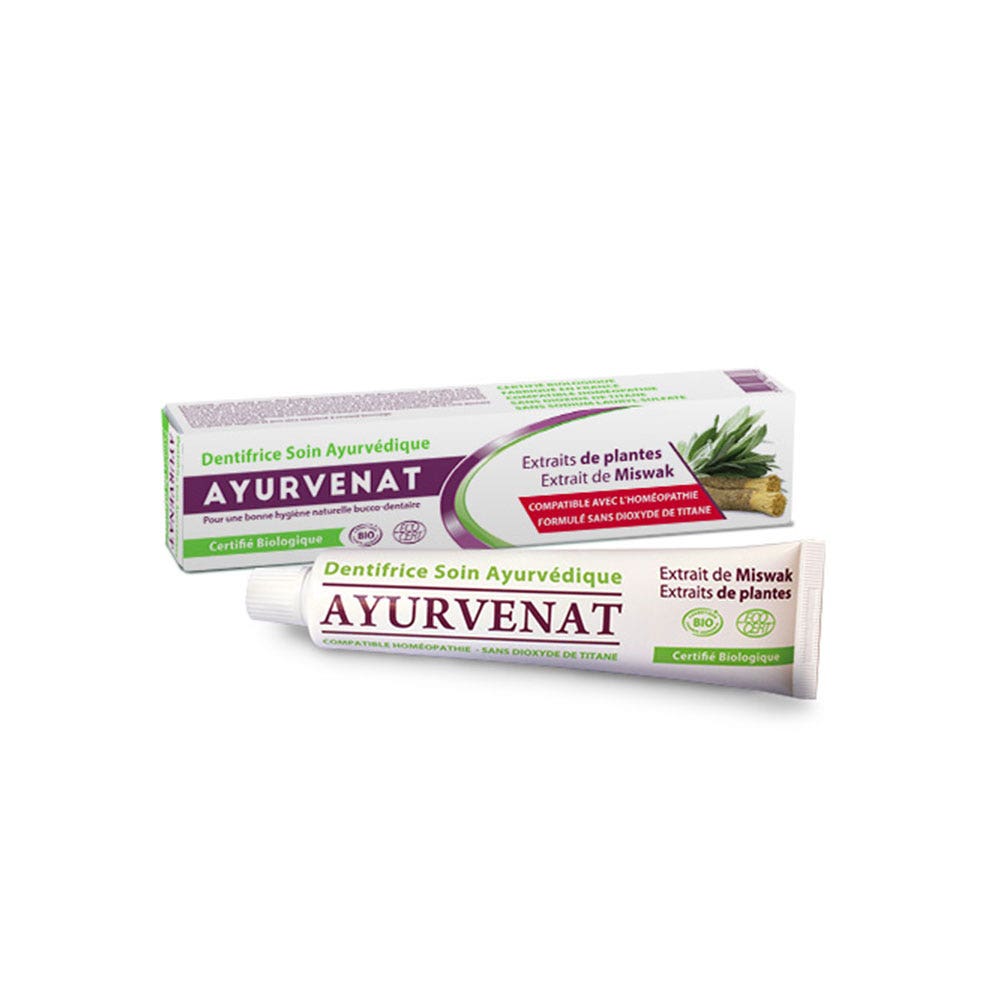 Ayurvenat Dentifrice Ayurvedique Au Miswak Bio 75ml