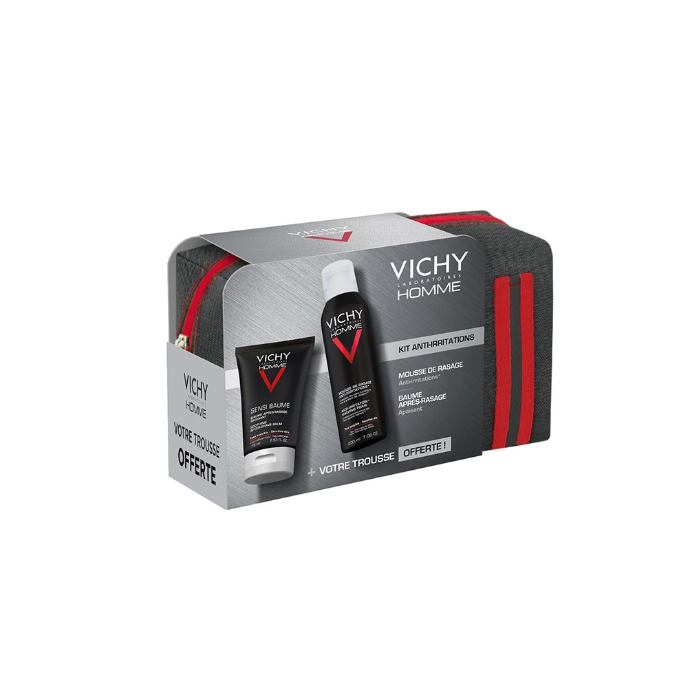 Vichy Homme Trousse Anti-irritations Mousse de rasage + Baume après rasage 275ml