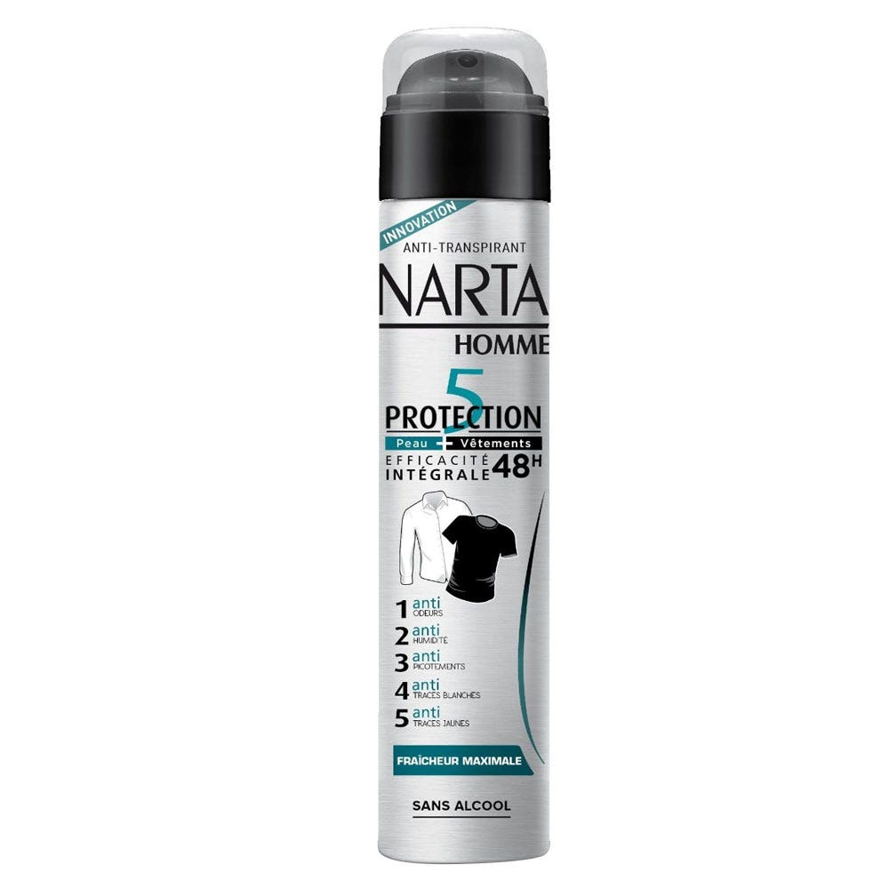 Narta Homme Deodorant Anti-transpirant Protection 5 Spray 200ml
