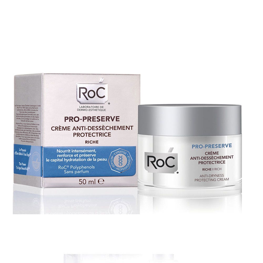 Roc Creme Anti-dessechement Protectrice Riche Pro-preserve 50ml