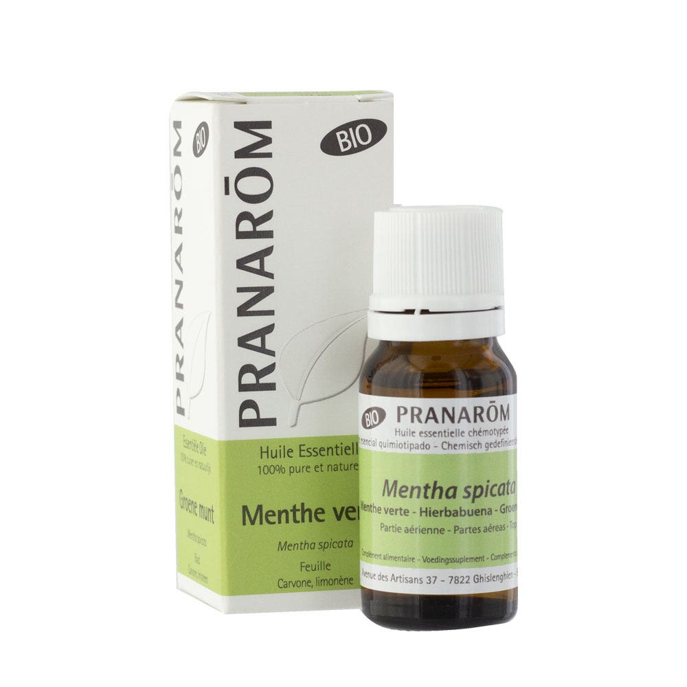 Pranarôm Les Huiles Essentielles Menthe Verte Bio Partie Aérienne 10ml