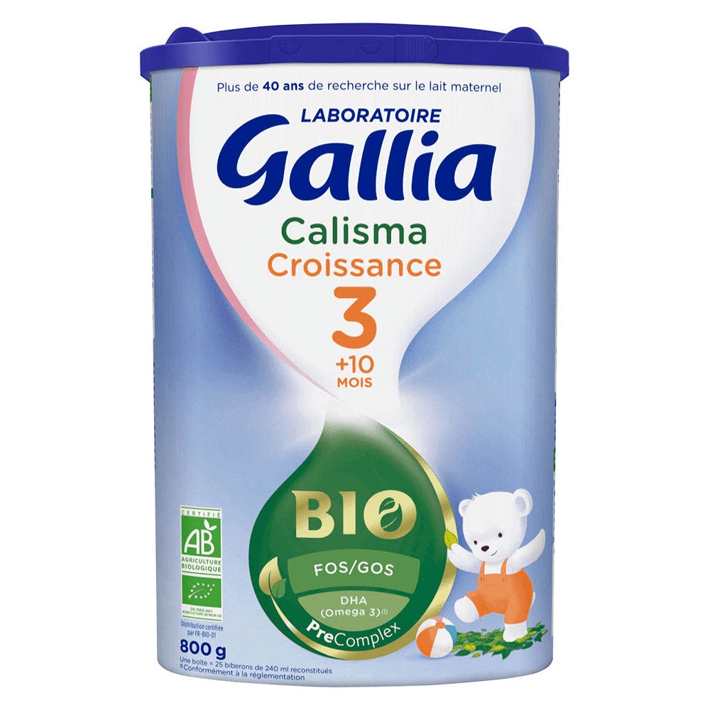 Gallia Calisma Croissance 3 Lait En Poudre Bio 12 A 36 mois 800g