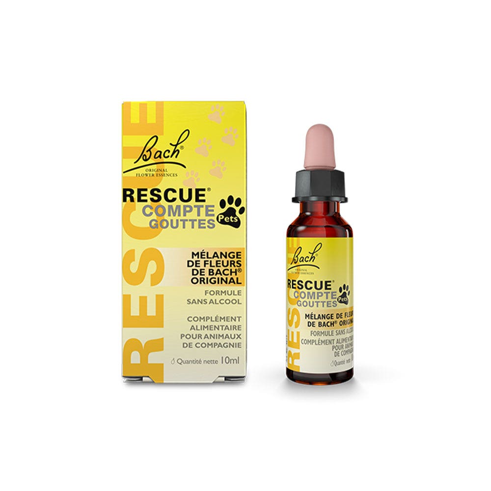 Rescue Pets Compte-Gouttes Concentre de Sérénité Pour Animaux de Compagnie 10ml