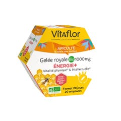 Vitaflor Gelee Royale Bio 20 Ampoules Energie+ 1000mg
