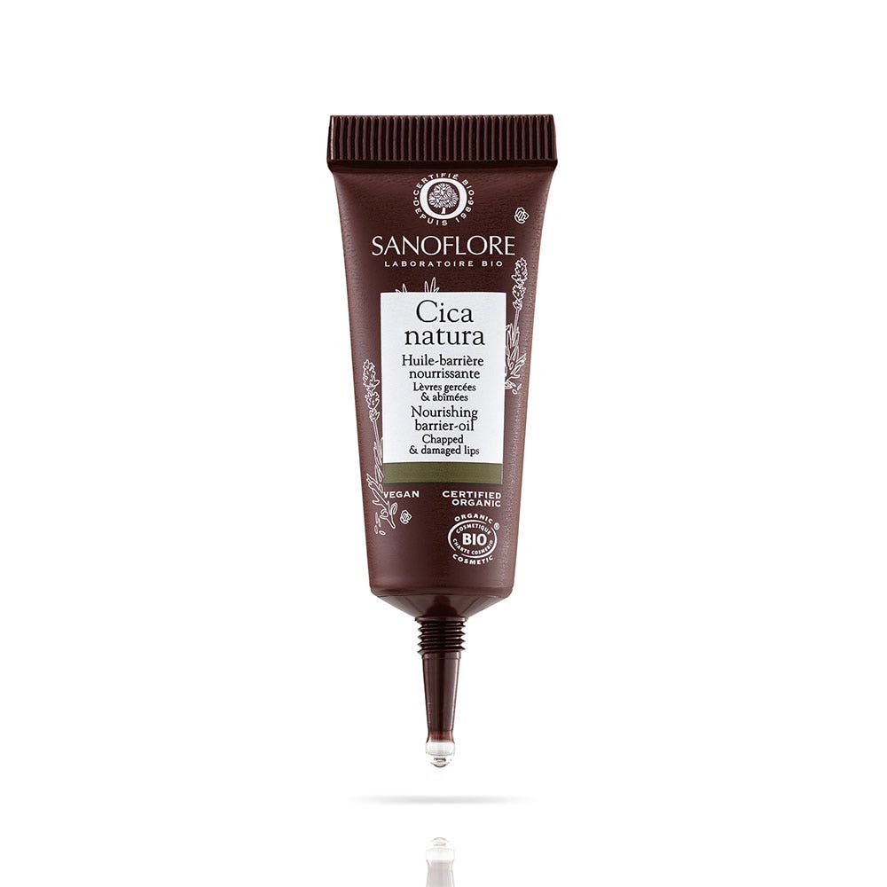 Sanoflore Cica Natura Huile Barriere Nourrissante Levres Gercees Et Abimees Bio 7.5ml