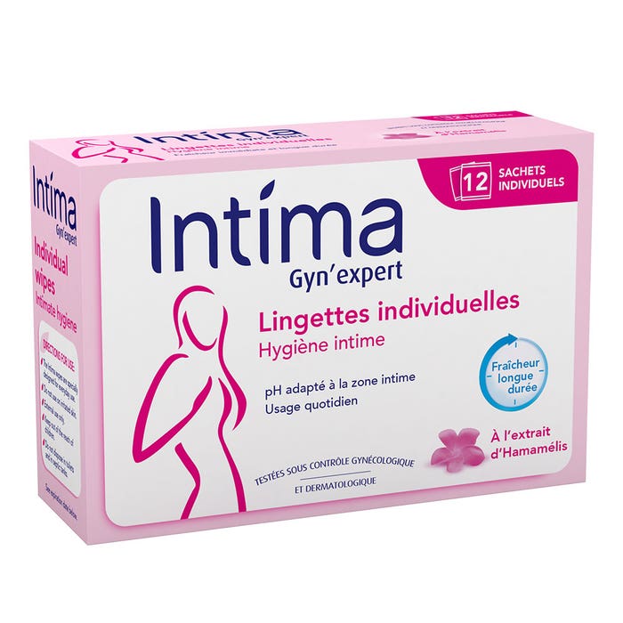 Hygiene Intime x12 lingettes individuelles Gyn'expert Intima