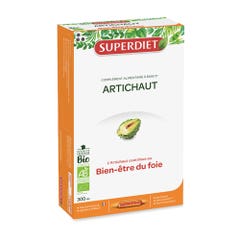 Superdiet Artichaut Bio Bien-etre Du Foie 20 Ampoules 15ml